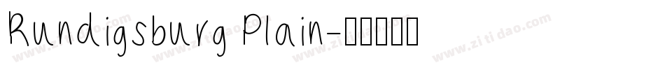 Rundigsburg Plain字体转换
